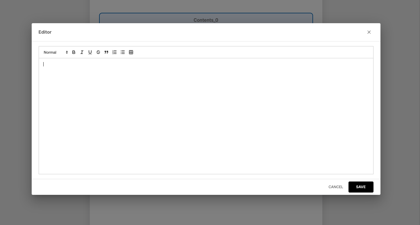텍스트 에디터 화면